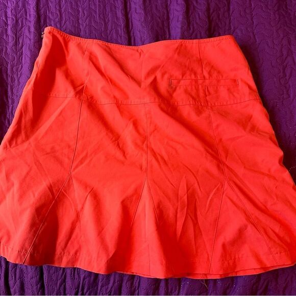 Cutter & Buck golf skort- orange- has two side pockets & attached shorts- 12 - Picture 5 of 7